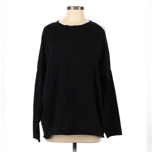 John + Jenn Soft Rolled Hem Cold-Shoulder Sweater M